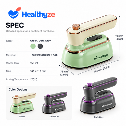 Healthyze Compact Handheld Garment Iron