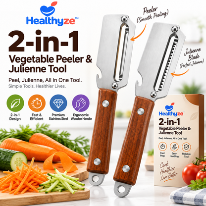 Healthyze 2-in-1 Vegetable Peeler & Julienne Tool