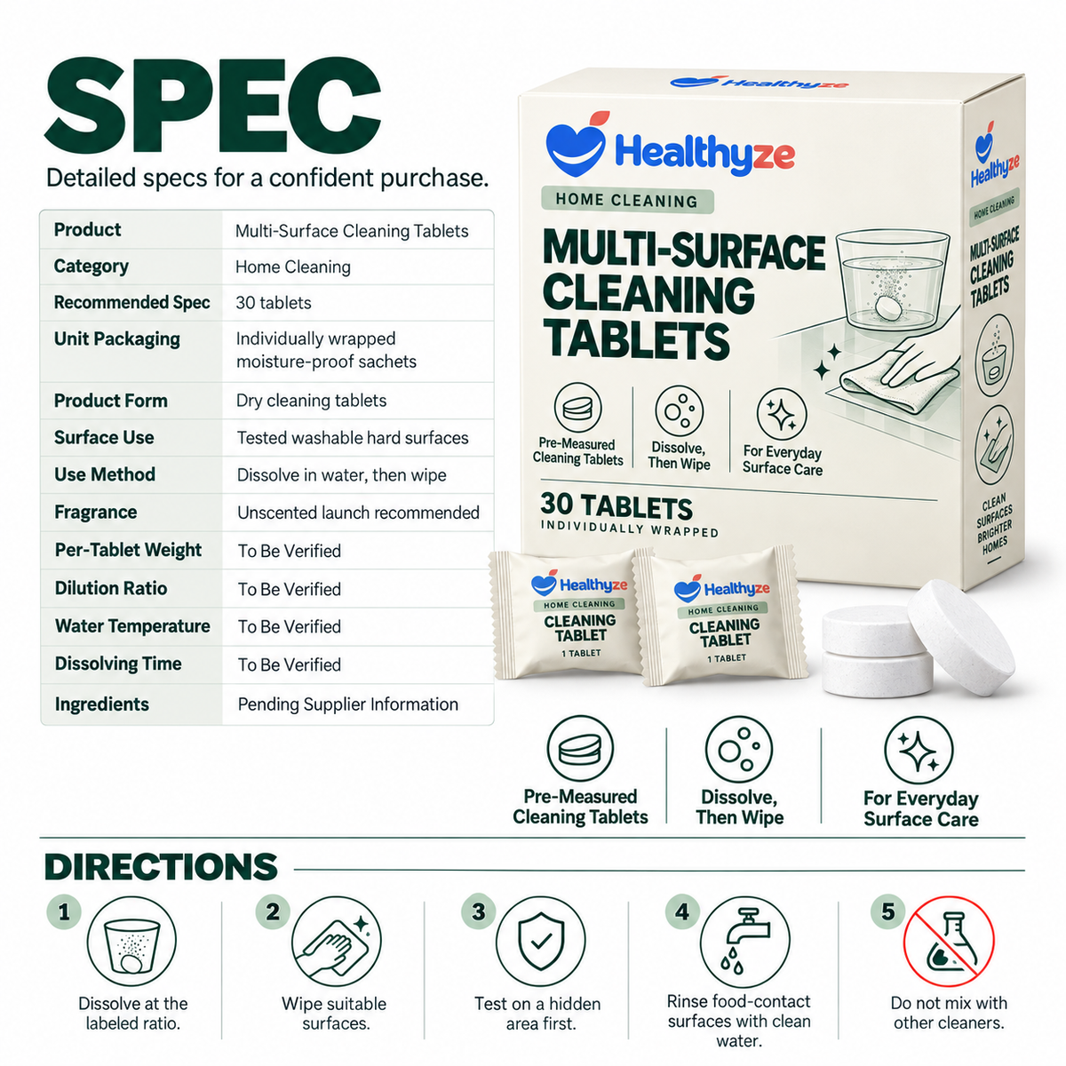 Healthyze Multi-Surface Cleaning Tablets