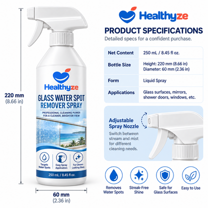 Healthyze Glass Water Spot Remover Spray