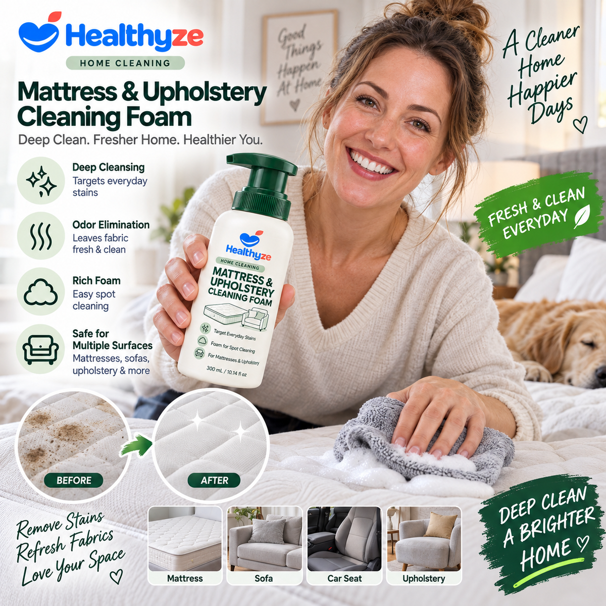 Healthyze Mattress & Upholstery Cleaning Foam