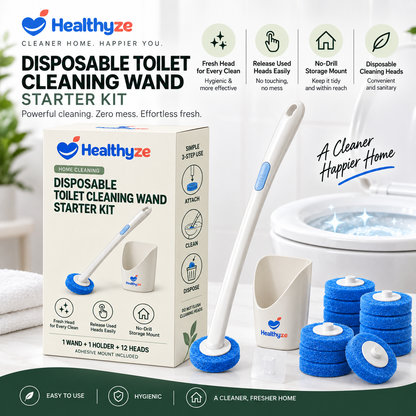 Healthyze Disposable Toilet Cleaning Wand Starter Kit