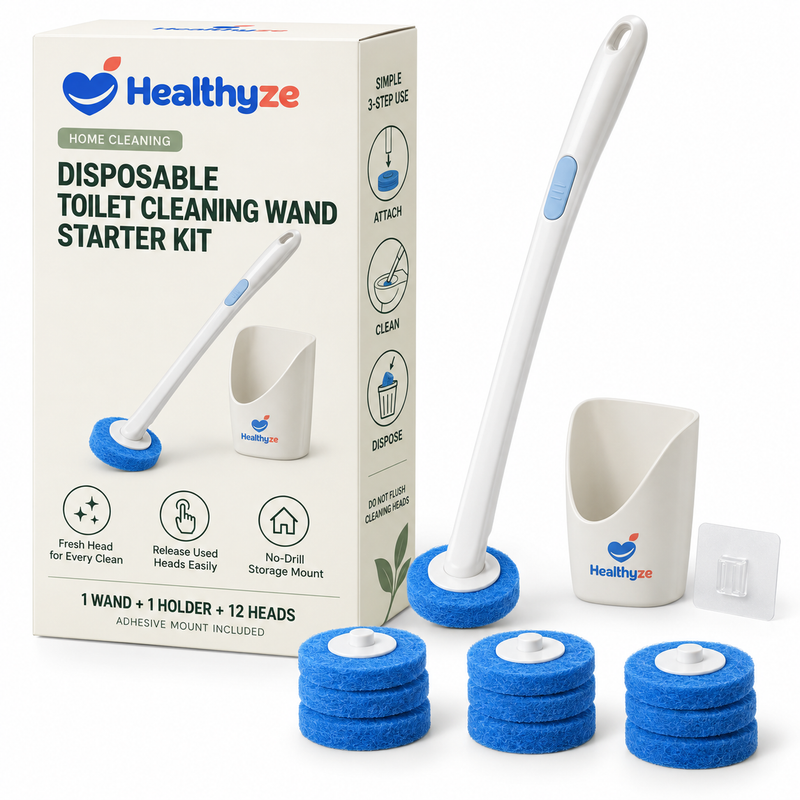 Healthyze Disposable Toilet Cleaning Wand Starter Kit