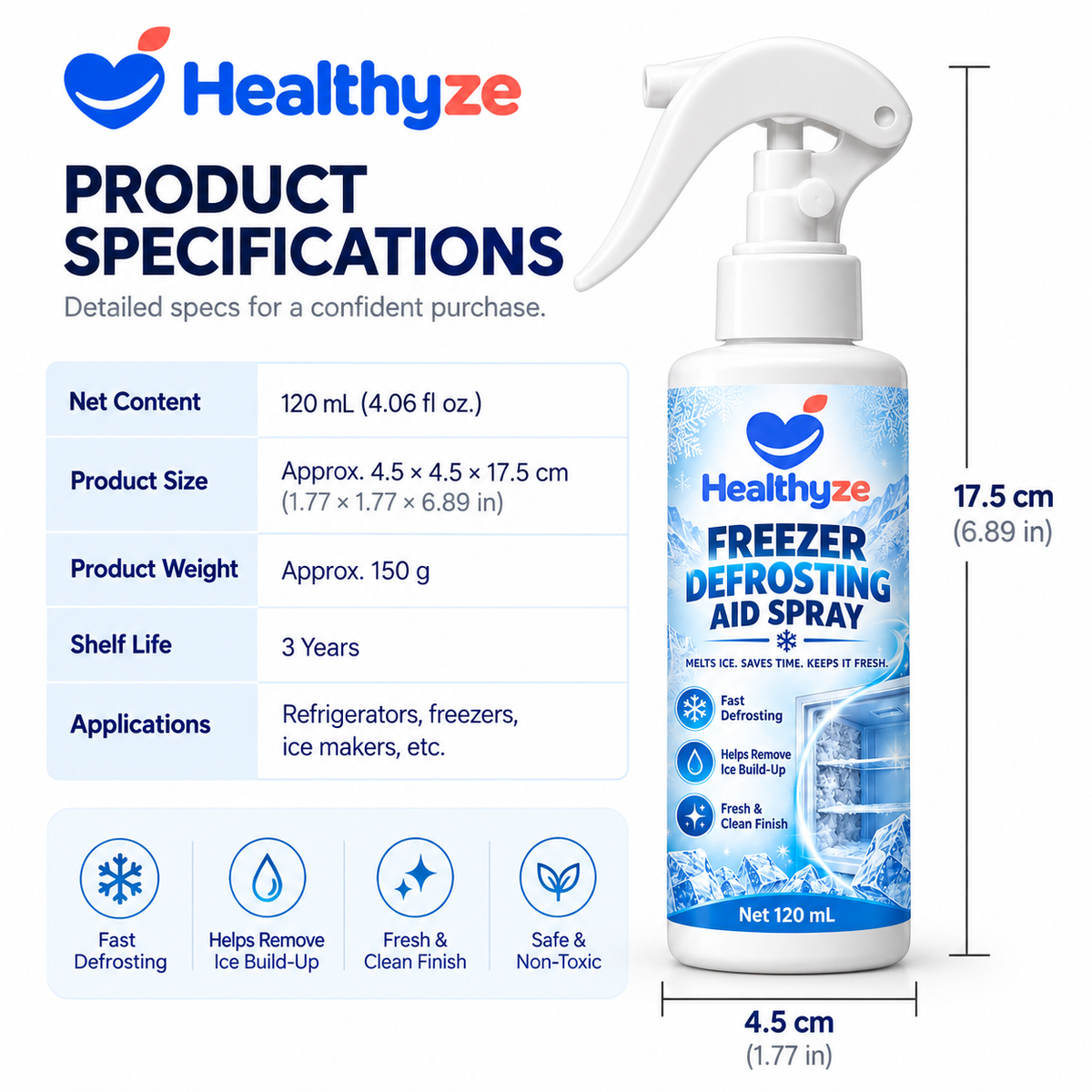 Healthyze Freezer Defrosting Aid Spray